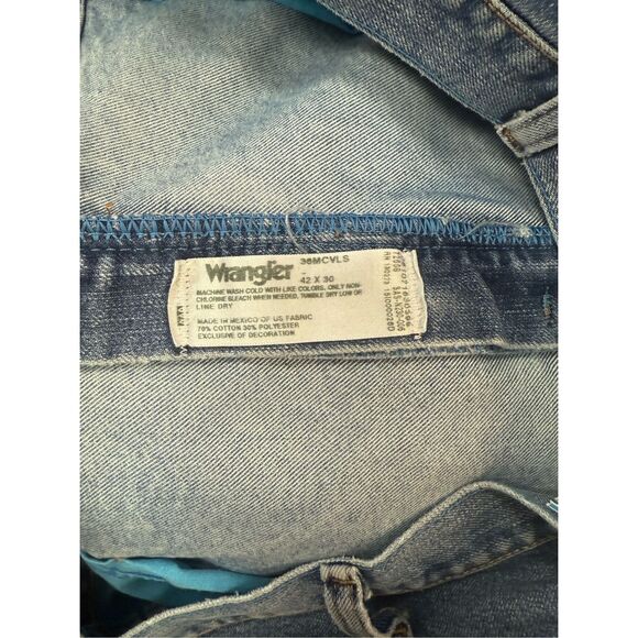 Wrangler 36 Slim Fit Cool Vantage Jeans sz 42X30 EUC - Picture 8 of 8